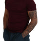 Dolce & Gabbana Elegant Maroon Crew Neck Casual Tee