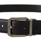 Dolce & Gabbana Elegant Black Leather Belt with Metal Buckle