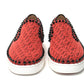 Christian Louboutin Black Smoothie/Black Pik Boat Flat Techno Shoes