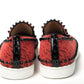 Christian Louboutin Black Smoothie/Black Pik Boat Flat Techno Shoes