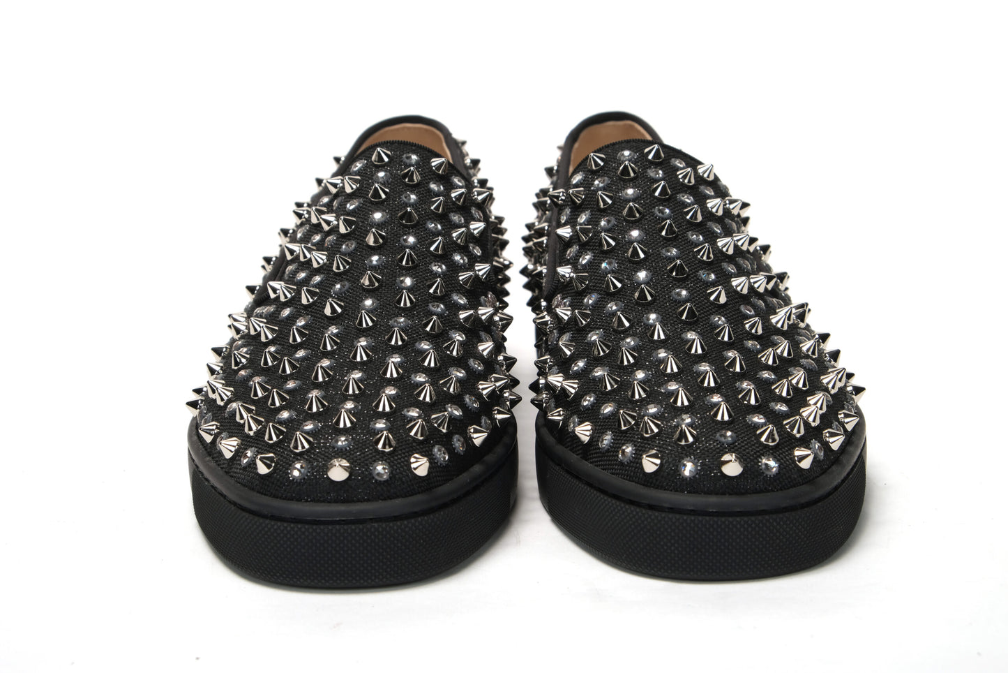 Christian Louboutin Black/Crystal Sv Version Roller 1c1s Flat Shoes