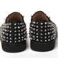 Christian Louboutin Black/Crystal Sv Version Roller 1c1s Flat Shoes