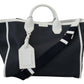 Dolce & Gabbana Elegant Two-Tone Leather Shopper Tote