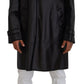 Dolce & Gabbana Elegant Hooded Parka Coat in Black and Bordeaux