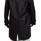 Dolce & Gabbana Elegant Hooded Parka Coat in Black and Bordeaux