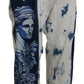 Dolce & Gabbana Elegant Loose Fit Denim Pants with Unique Print