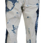 Dolce & Gabbana Elegant Loose Fit Denim Pants with Unique Print