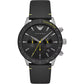 Emporio Armani Elegant Chronograph Leather Strap Watch