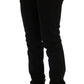 GF Ferre Elegant Slim Fit Black Cotton Trousers