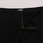 GF Ferre Elegant Slim Fit Black Cotton Trousers