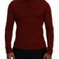 Dolce & Gabbana Elegant Maroon Collar Zip Sweater