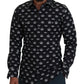 Dolce & Gabbana Elegant Slim Fit Crown Print Formal Shirt