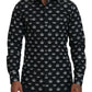 Dolce & Gabbana Elegant Slim Fit Crown Print Formal Shirt