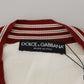 Dolce & Gabbana Off White Silk Cotton V-Neck Sweater