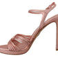 Prada Elegant Pink Stiletto Heel Sandals