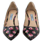 Prada Elegant Floral Print Leather Pumps