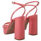 Prada Chic Pink Patent Leather Platform Sandals