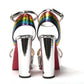 Christian Louboutin Silver/Multi Arendisc Alta Platform Heel