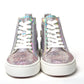 Christian Louboutin Ab/Silver Super Lou Strass Fla Sneakers