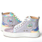 Christian Louboutin Ab/Silver Super Lou Strass Fla Sneakers