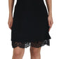 Dolce & Gabbana Elegant Black Lace Detail Mini Dress