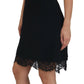 Dolce & Gabbana Elegant Black Lace Detail Mini Dress