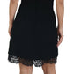 Dolce & Gabbana Elegant Black Lace Detail Mini Dress