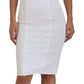 Dolce & Gabbana Elegant White Bodycon Knee-Length Dress