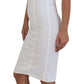 Dolce & Gabbana Elegant White Bodycon Knee-Length Dress