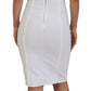 Dolce & Gabbana Elegant White Bodycon Knee-Length Dress