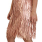 Dolce & Gabbana Elegant Pink A-Line Tinsel Dress