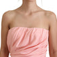 Dolce & Gabbana Elegant Pink Strapless Midi Silhouette