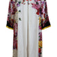 Dolce & Gabbana Elegant Silk Long Sleeve Kaftan Dress