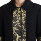 Dolce & Gabbana Elegant Gold Black Jacquard Trench Coat