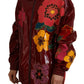 Dolce & Gabbana Maroon Floral Luxe Jacket