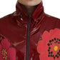 Dolce & Gabbana Maroon Floral Luxe Jacket