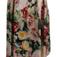 Dolce & Gabbana Exquisite High Waist Floral Silk Skirt