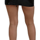 Dolce & Gabbana Elegant High Waist Mini Skirt in Shiny Black