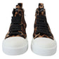 Dolce & Gabbana Exquisite Leopard Print Mid-Top Sneakers