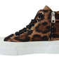 Dolce & Gabbana Exquisite Leopard Print Mid-Top Sneakers