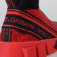 Dolce & Gabbana Exquisite Red Sorrento Slip-On Sneakers