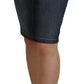 Fiorucci Chic Mid Waist Dark Blue Denim Skirt