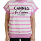 Dolce & Gabbana Exclusive Striped Cotton Crew Neck Tee