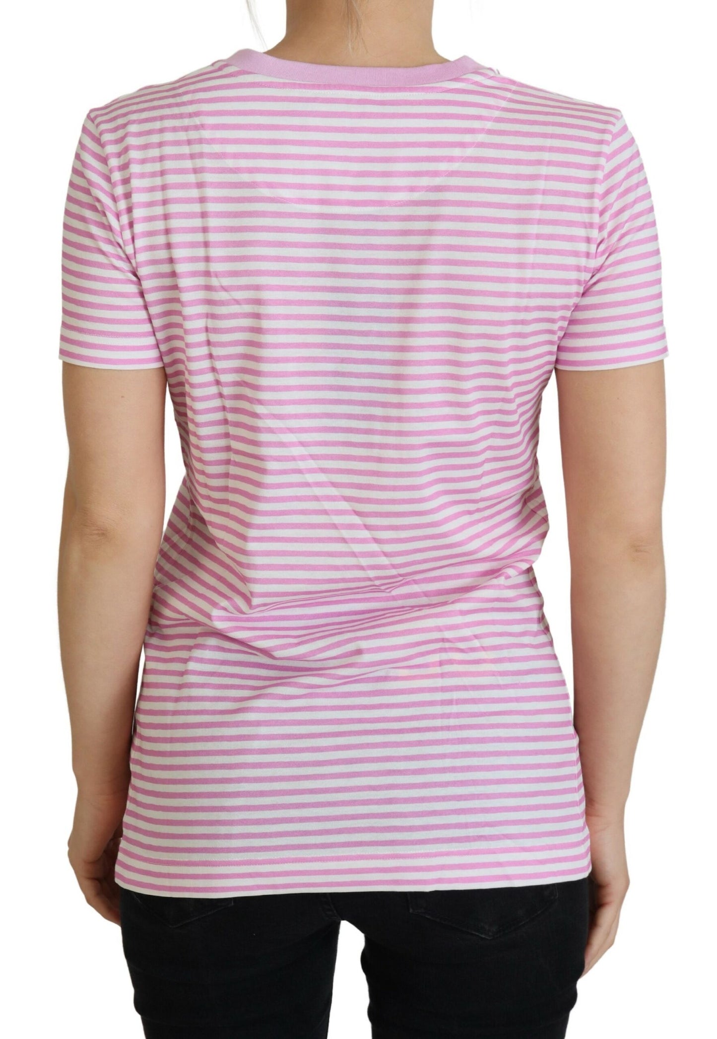 Dolce & Gabbana Exclusive Striped Love Affair Cotton Tee