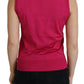 Dolce & Gabbana Chic Pink Silk Sleeveless Tank Top Vest