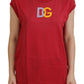 Dolce & Gabbana Elegant Red Sleeveless Cotton Tank Top