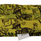 John Galliano Yellow Newspaper Print Cropped Blouse