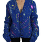 Dolce & Gabbana Elegant Multicolor Splash Mohair Cardigan