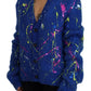 Dolce & Gabbana Elegant Multicolor Splash Mohair Cardigan