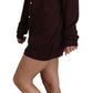 Dolce & Gabbana Chic Maroon V-Neck Wool Cardigan